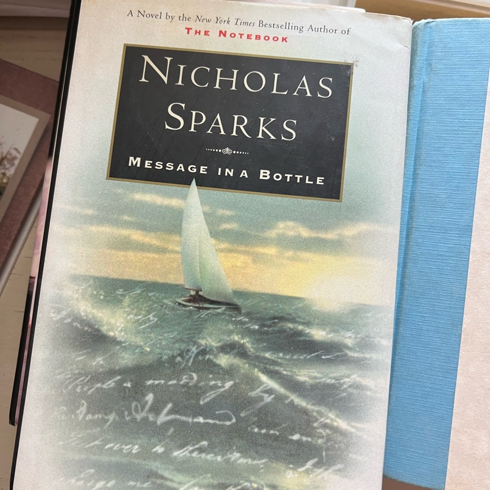 Nicholas Sparks 'Message in a Bottle' Hardcover Book